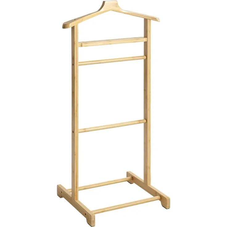 Haku Herrendiener Dressboy aus Bambus natur mit lackiertem Gestell, Stiller Diener im Scandinavian-Stil, 48x36x97 cm