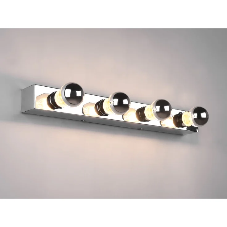 Retro Badezimmer Wandleuchte THEATRO in Chrom 55cm - Spiegelleuchte – Bild 3