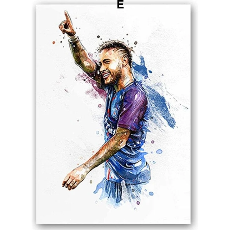 Poster Fußballspieler Tor Jubel Lionel Messi und Christiano Ronaldo als Deko Print ohne Rahmen - E / 40 x 60 cm
