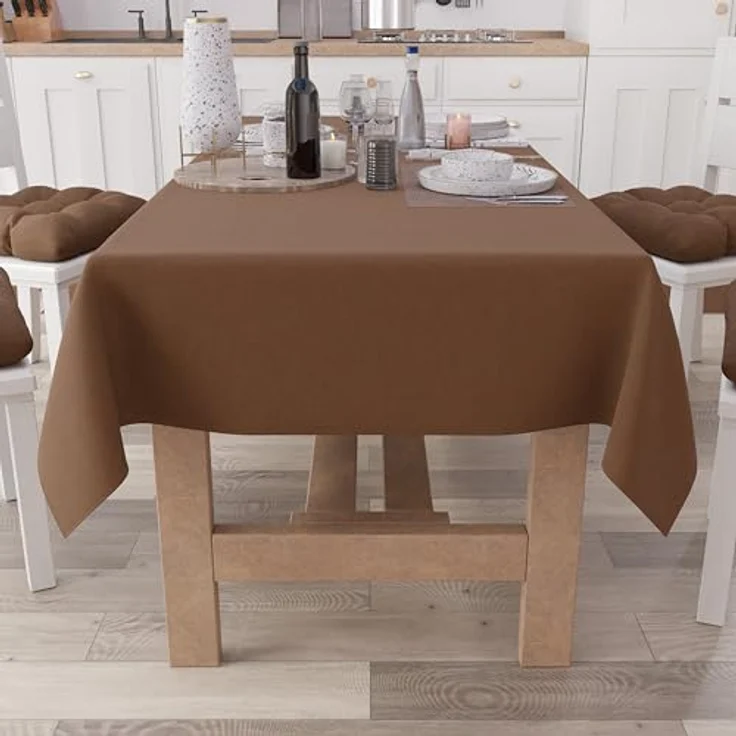 Petti Artigiani Italiani - Tischdecke, Küchentischdecke aus Baumwolle, einfarbig, Braun X15 Plätze (140 x 300 cm) – Bild 2