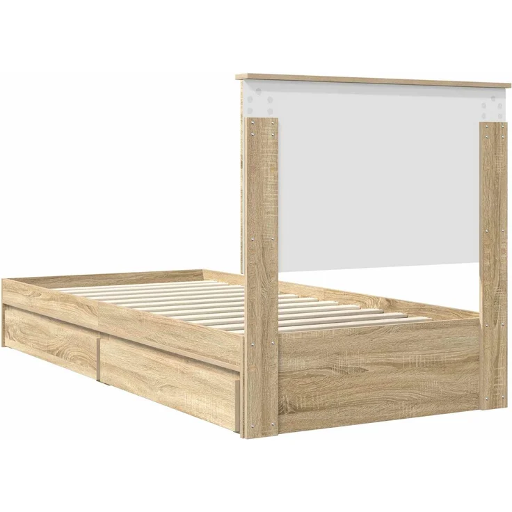 vidaXL Aufbewahrungsbett Sonoma-Eiche 90 x 190 cm Holzwerkstoff 3411252 – Bild 9