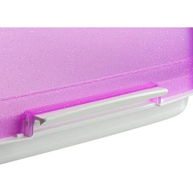 Engelland Kuchentransportbox Kleine Kuchenbox mit transparentem Deckel, Kunststoff, (Vorteils-Set, 2-tlg, sicheres Transportieren), mit Tragegriff und Klickverschluss, BPA-frei, rechteckig, Kunststoff – Bild 6