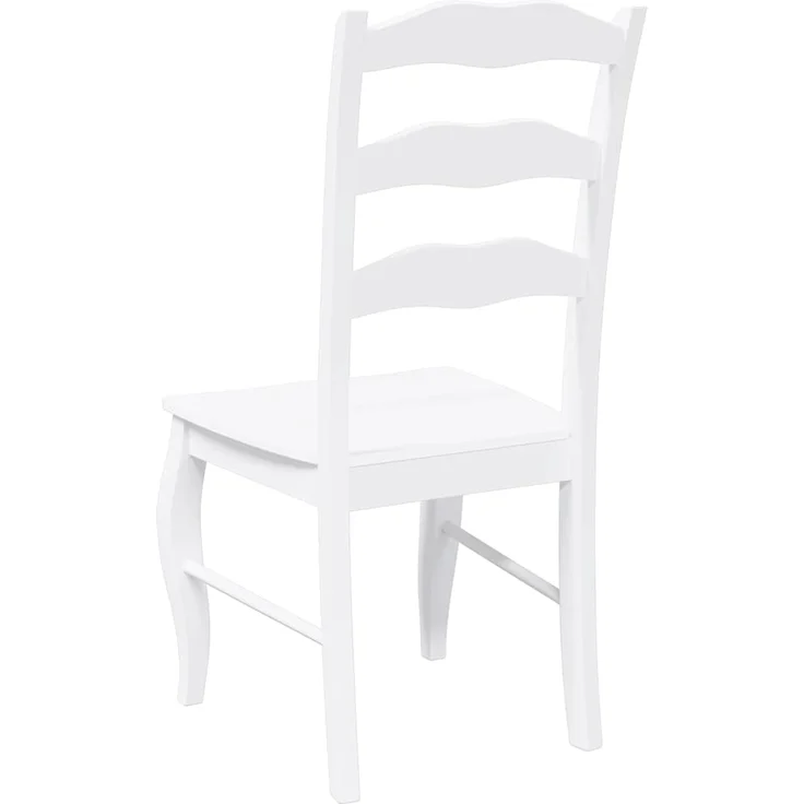 vidaXL Esszimmerstühle 2 Stk. Weiß Massivholz Gummibaum 4102497 – Bild 6