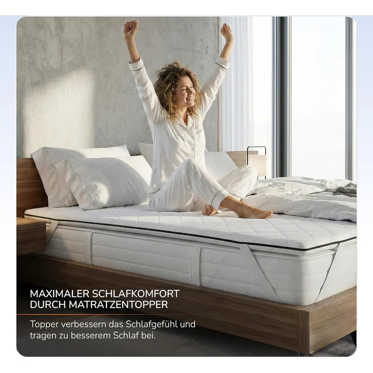 Komfortschaum Topper 210x90x6cm 212g Bezug (210.090.06-KOS) [ROW1354] – Bild 5
