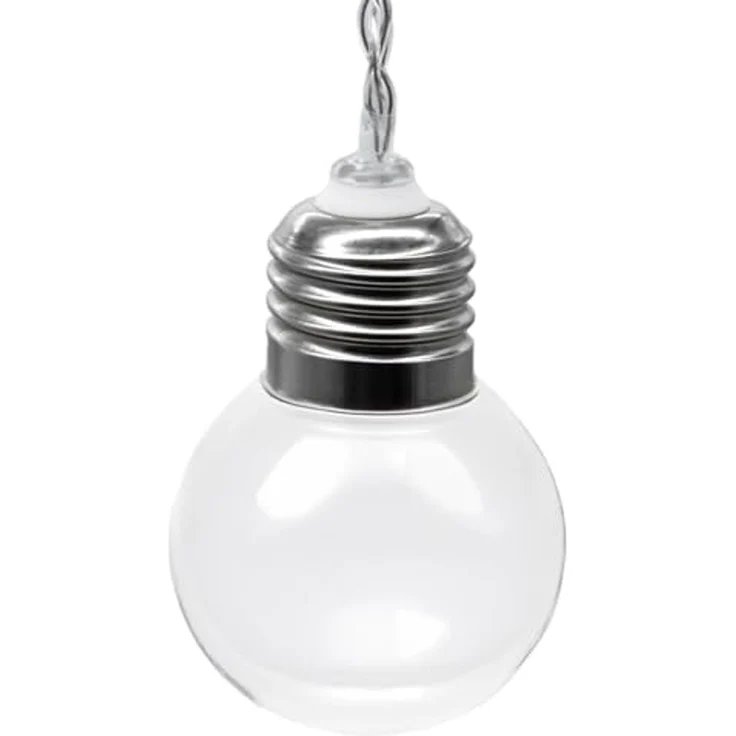 Spetebo LED-Lichterkette Garten Derko Beleuchtung mit 8 kleinen transparenten LED Glühbirnen, 8-flammig, Lichterkette für Außen und Innen batteriebetrieben – Bild 6