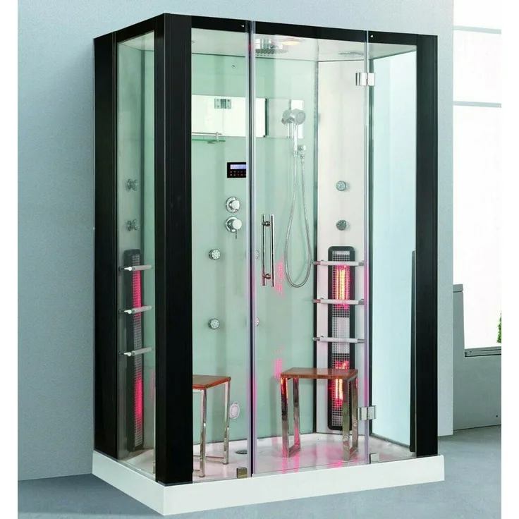 XXL Luxus LED Dampfdusche + Infrarotsauna Kombi Infrarot Sauna-Wärmekabine