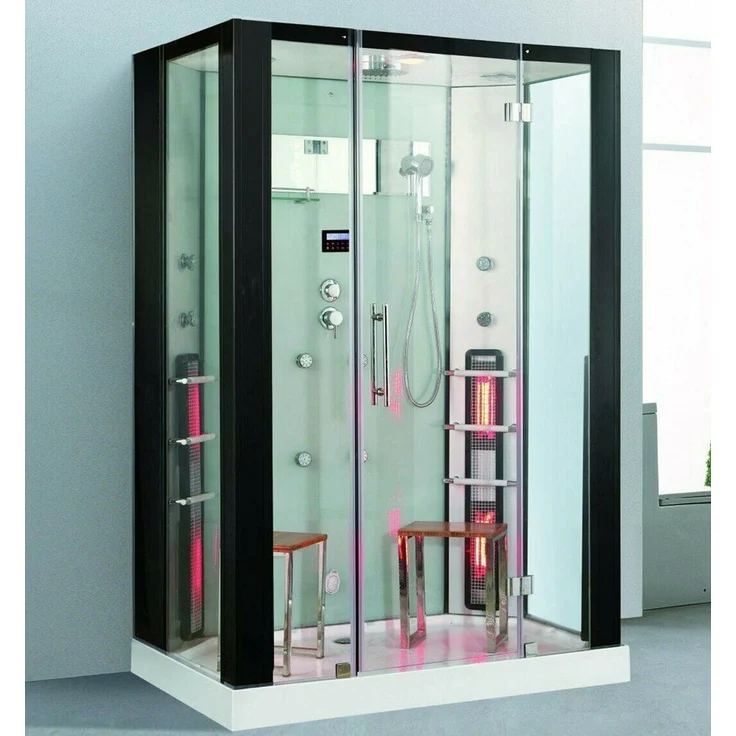 XXL Luxus LED Dampfdusche + Infrarotsauna Kombi Infrarot Sauna-Wärmekabine – Bild 1