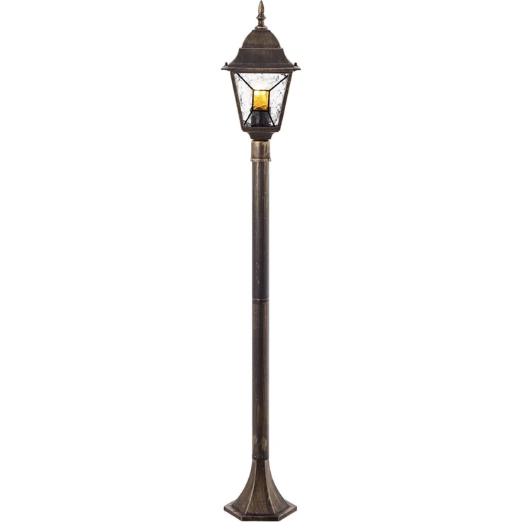 BRILLIANT Janel Außenstandleuchte 120cm schwarz gold | 1x A60, E27, 60W, geeignet für Normallampen (nicht enthalten) – Bild 1