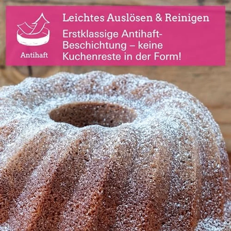 Birkmann 'BASIC BAKING' Gugelhupfform, Stahl grau, 19 x 9.5 x 19 cm, bis 230 °C backofengeeignet – Bild 5