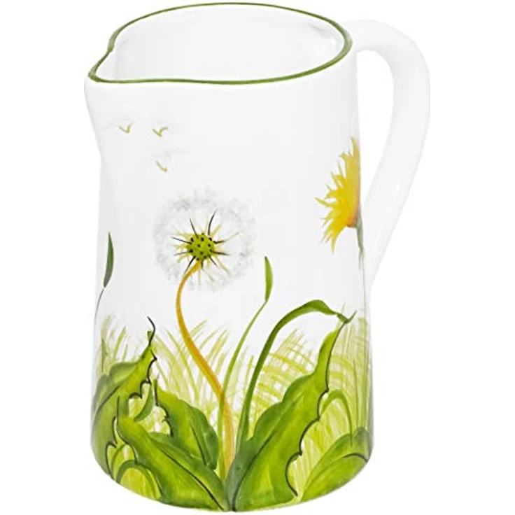 Lashuma Wasserkrug Pusteblume, (1-tlg, 19 cm (1,5 l), italienischer Krug Keramik handgemacht – Bild 9