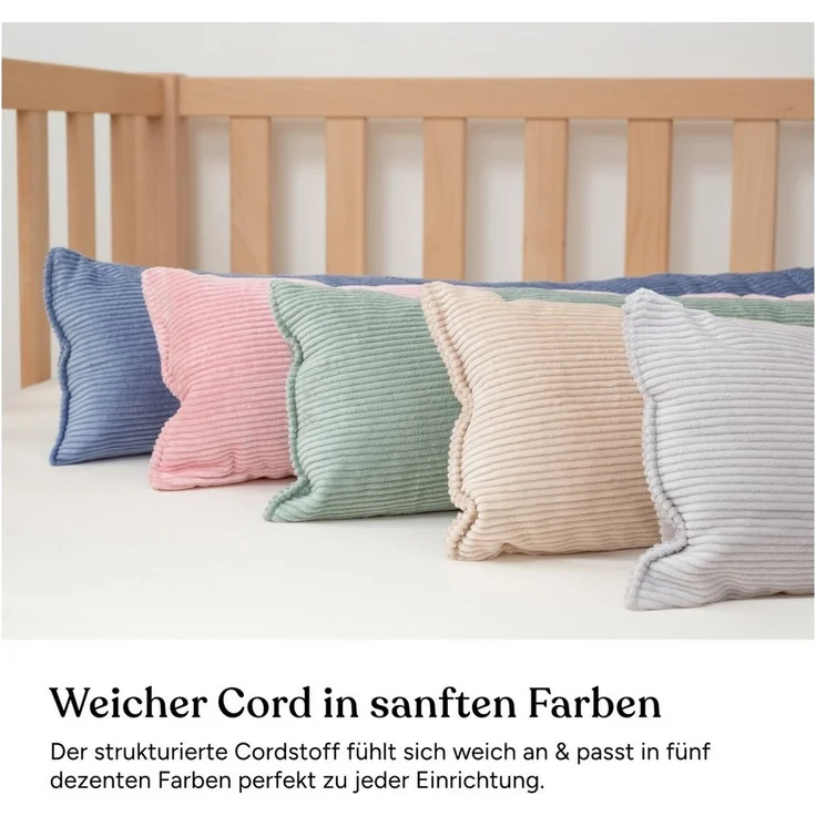Ehrenkind Nestchenschlange Bettschlange Cord aus 100% Bio-Baumwolle, Schutz und Geborgenheit, (Kuschelschlange, Bettumrandung Babybett), Bettschlange Baby – Bild 3