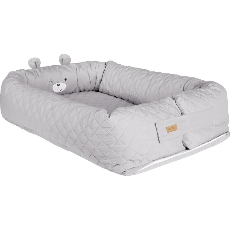 roba Babylounge 'roba Style' - Kuschelnest mit Häschen-Gesicht Sammy - Wickelauflage - Grau
