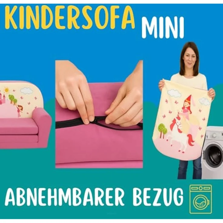 FORTISLINE Kindersitzgruppe Kindersofa "MINI" Kindercouch zum Aufklappen W386 – Bild 6