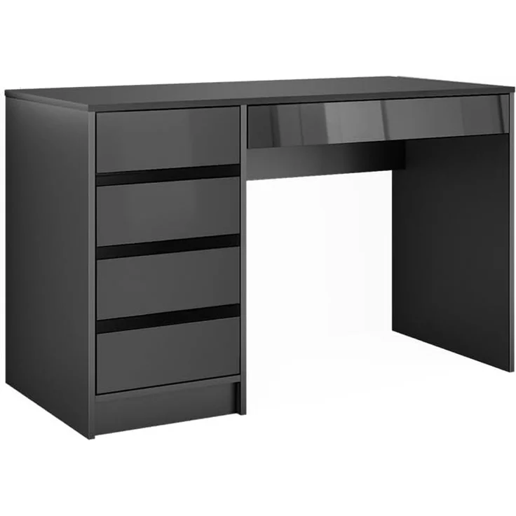 Schreibtisch Sherry Anthrazit Hochglanz 55 x 120 cm mit Schubladen Vicco – Bild 1