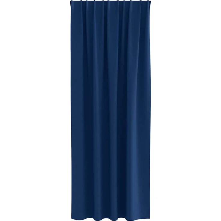 vidaXL Verdunkelungs-Vorhänge mit Ringen 2 stk. Dunkelblau Polyester 4107477 – Bild 4