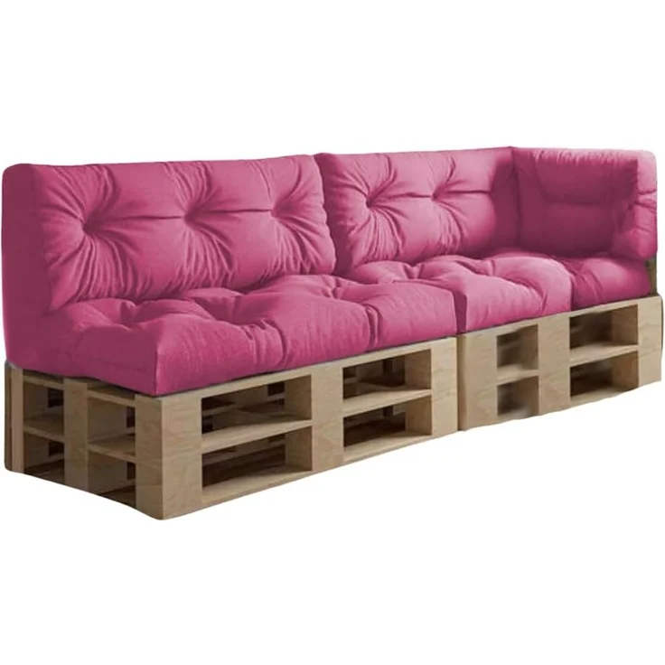 chilly pilley Palettenkissen Wasserdicht Palettenauflage Palettenpolster Palettenmöbel Gartenkissen Wasserfest Wasserabweisend viele Größen und Farben (Set 5 er. Rosa) – Bild 1