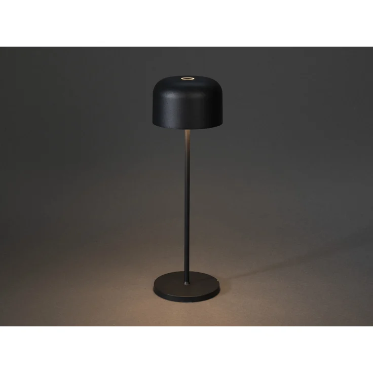 Akku Tischleuchte LILLE per USB aufladbar, Schwarz Höhe 36cm – Bild 3