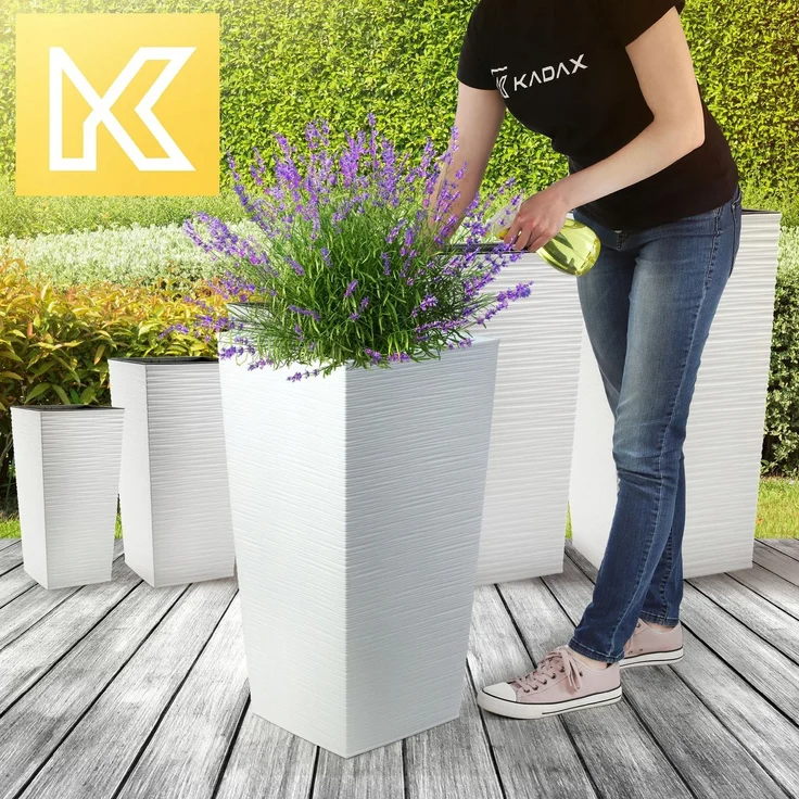 KADAX Blumentopf-Einsatz, 34 x 68 cm hoch, weiß – Bild 2