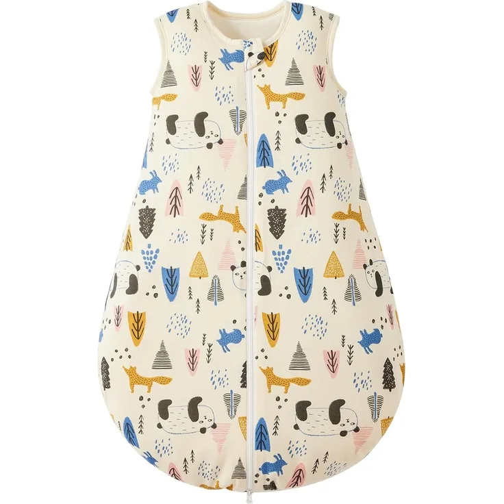 Duomiaomiao 2.5Tog Schlafsack Baby Ganzjahres, 100% Baumwolle Baby Schlafsack Winter, Mädchen Neugeboren,Warmer Schlafsack Neugeborene Kinder(2.5 TOG/Panda/85)
