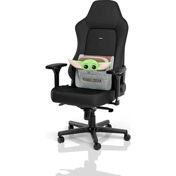 noblechairs Memory Foam Kissen-Set Grogu Edition, Nackenkissen & Lendenkissen, weicher Veloursbezug, ergonomische Unterstützung für angenehmen Sitzkomfort – Bild 4