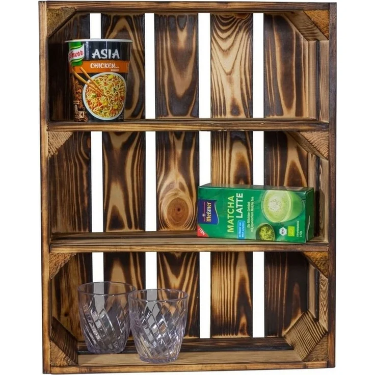 Kistenkolli Altes Land Allzweckkiste Küchenset "Tiffany" in geflammt als Gewürz- und Pflanzenregal (Spar-Set, Schmale Kiste und kleine Kiste) – Bild 4