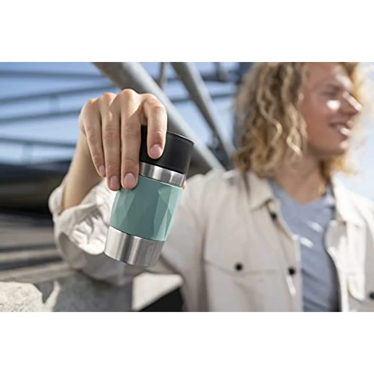EMSA 'Travel Mug Compact' Thermobecher, Edelstahl, grün, 300 ml – Bild 8
