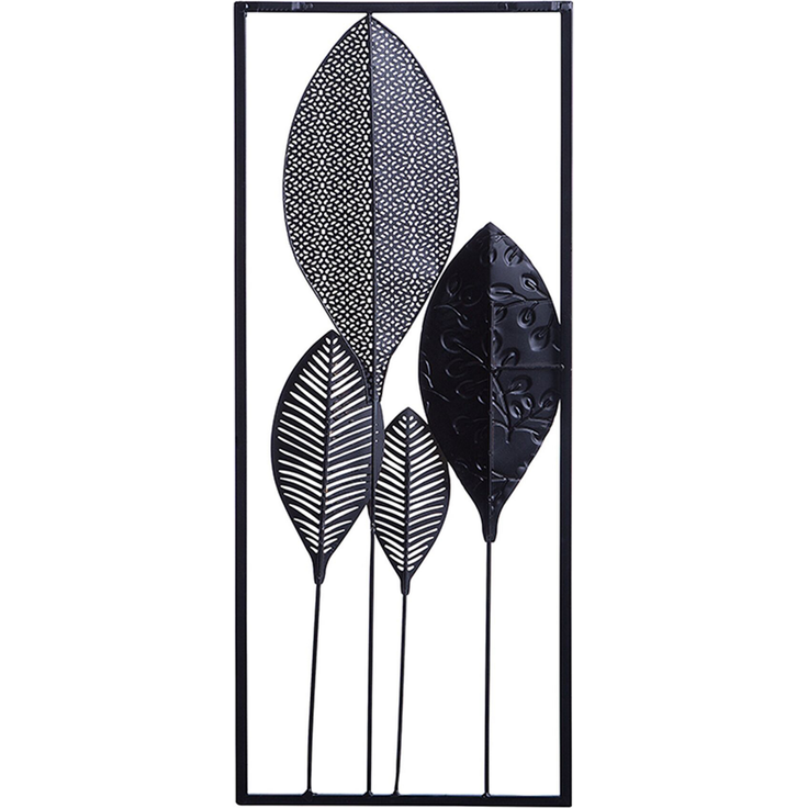 Wandobjekt Blatt PLATINUM Metall 75 cm Bunt – Bild 4