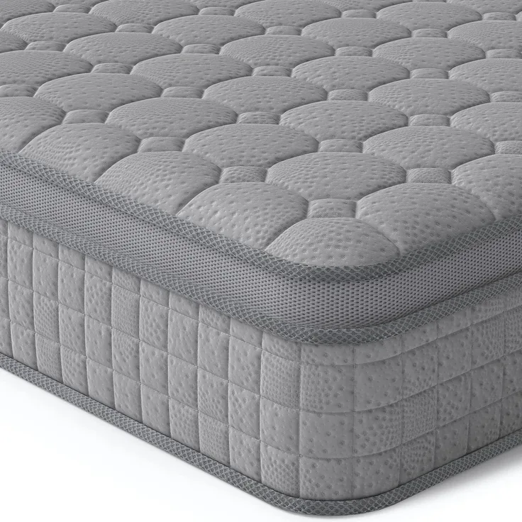 Vesgantti Hybridmatratze 160x200, H3 7-Zonen Druckentlastung Orthopädische Matratze, Taschenfederkernmatratze Oeko-TEX Zertifiziert, atmungsaktiv (30 cm Tight Top, grau)‌