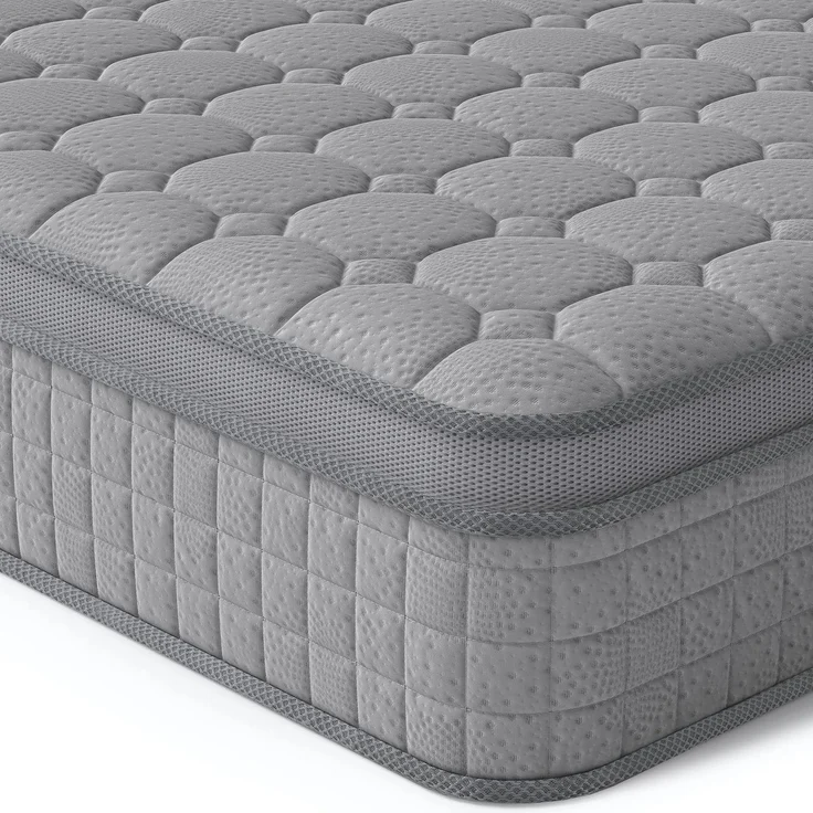 Vesgantti Hybridmatratze 160x200, H3 7-Zonen Druckentlastung Orthopädische Matratze, Taschenfederkernmatratze Oeko-TEX Zertifiziert, atmungsaktiv (30 cm Tight Top, grau)‌