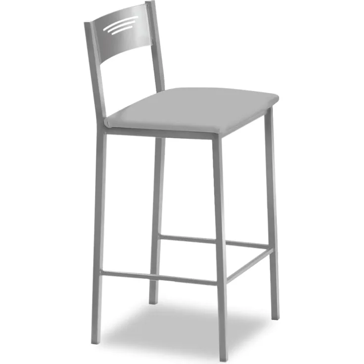ASTIMESA Hocker für die Küche, 70 cm, Kunstleder, Grau (TAB70GR)