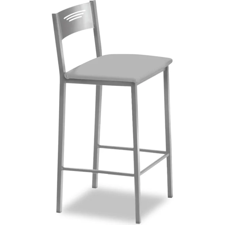 ASTIMESA Hocker für die Küche, 70 cm, Kunstleder, Grau (TAB70GR)