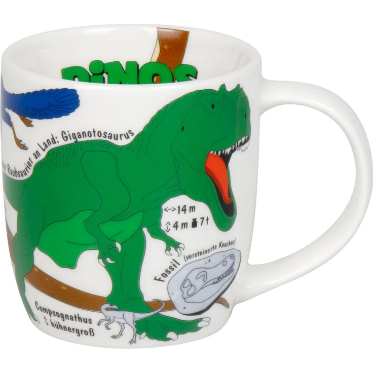 KÖNITZ 1172673025 Kid's Wissen Dinos 230 ml aus Porzellan / Kinderbecher – Bild 1
