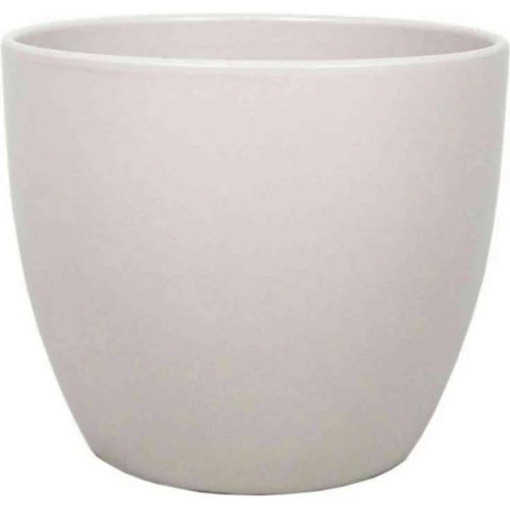 INNA-Glas Blumentopf Keramik Pflanztopf, Ø36cm, 29cm, beige, matt – Bild 1