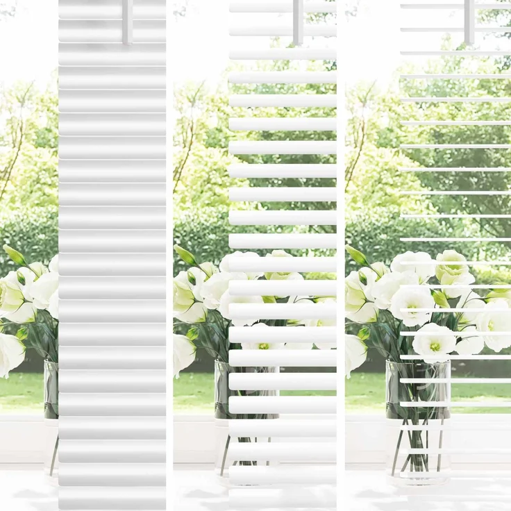 vidaXL Venezianische Jalousie Weiß 150 x 90 cm 25 mm PVC 42003711 – Bild 4