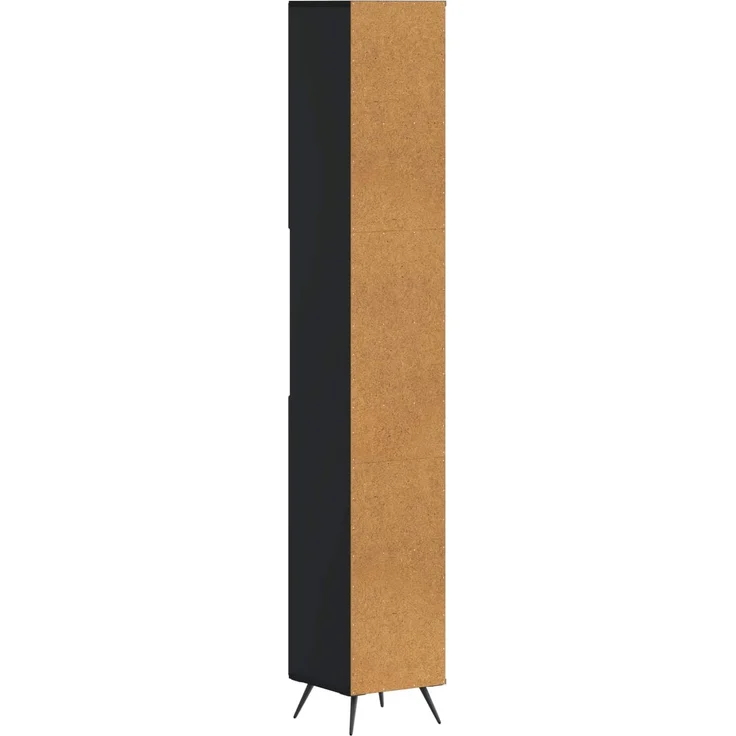 vidaXL Badezimmerschrank mit offenem Regal BREDA Schwarz 897476 – Bild 6