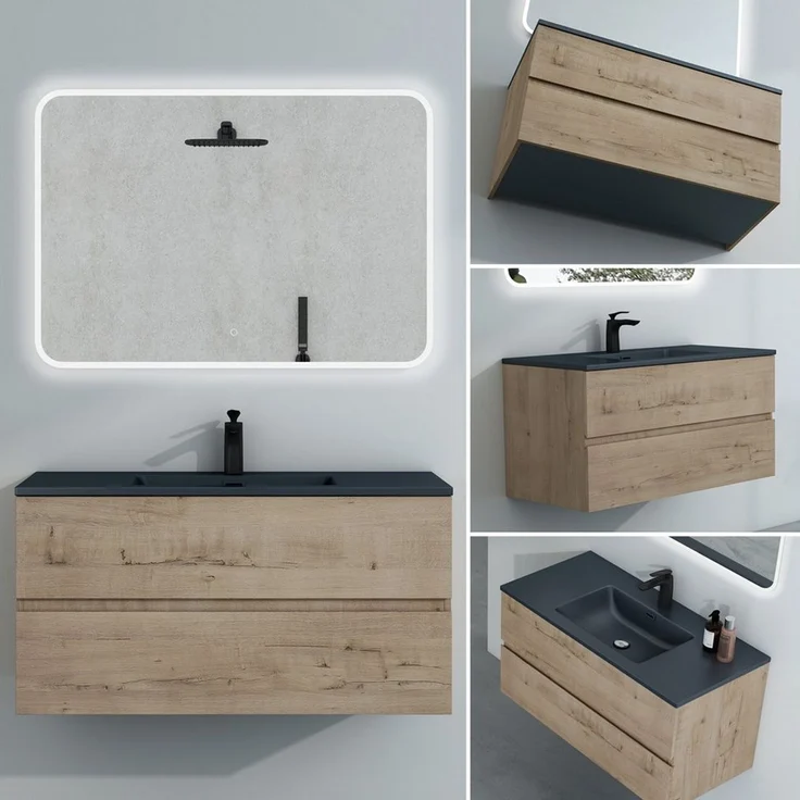 Mai & Mai Badmöbel-Set Waschtisch mit Unterschrank Waschbeckenunterschrank Aqualis – Bild 3