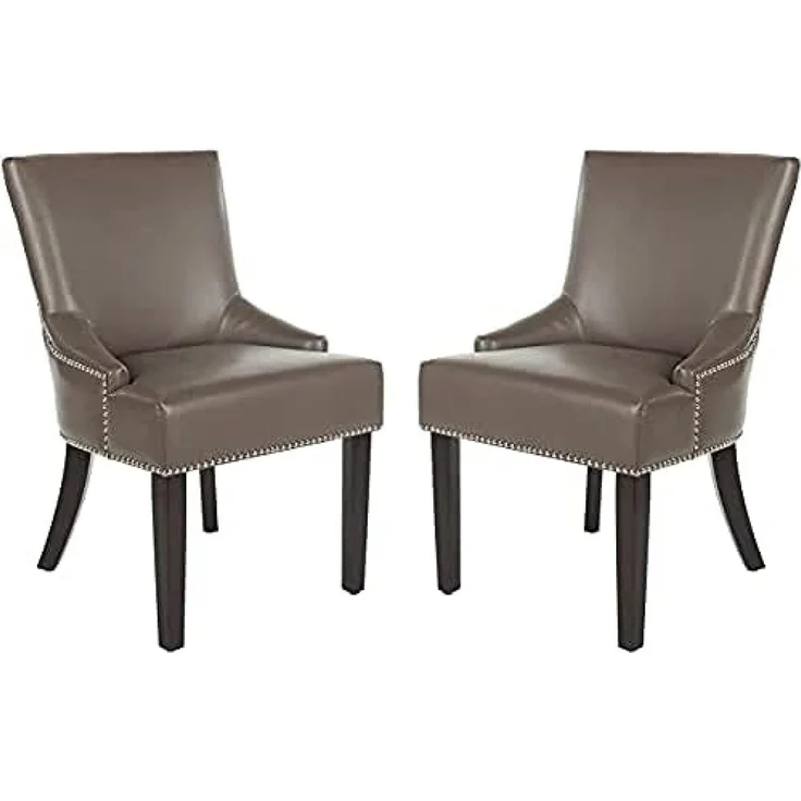 SAFAVIEH Set of 2 Wooden Dining Chairs, in Clay – Bild 1