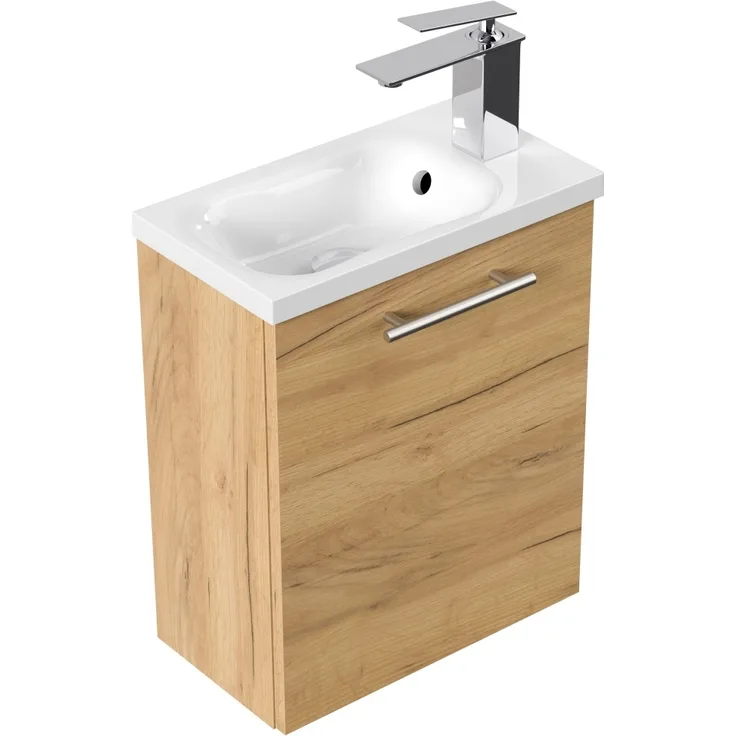 Gäste WC Badmöbel Pico Slimline 40cm SoftClose eiche gold : Eiche Gold