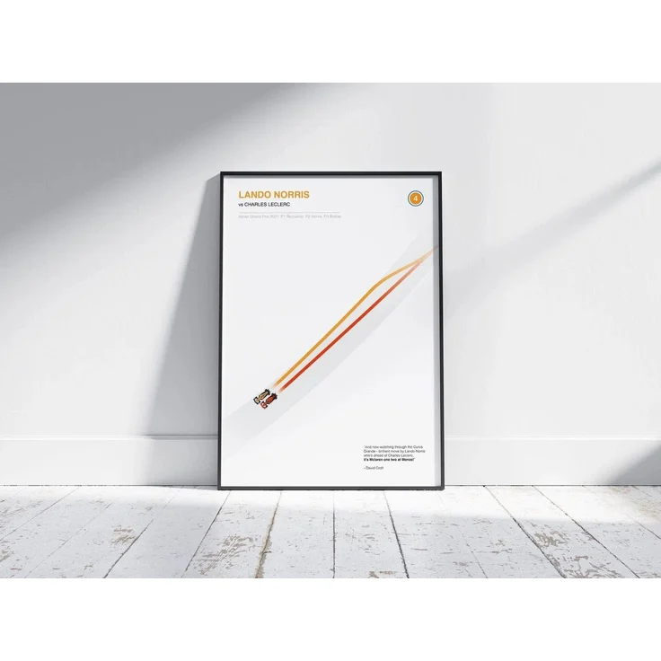 Poster Formel 1 Überholmanöver Linien Kurve Windschatten Rennstrecke Rennfahrer Rennwagen · Deko Print ohne Rahmen - A Verstappen / 50x70 cm – Bild 2