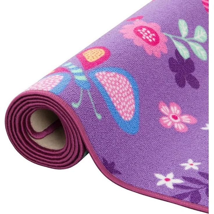 Snapstyle Kinderteppich Kinder Spiel Teppich Schmetterling, Eckig, Höhe: 4 mm – Bild 2