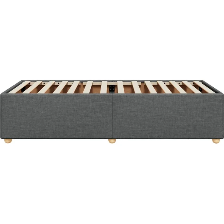 vidaXL Bettgestell ohne Matratze Dunkelgrau 100x200 cm Stoff 3284709 – Bild 5