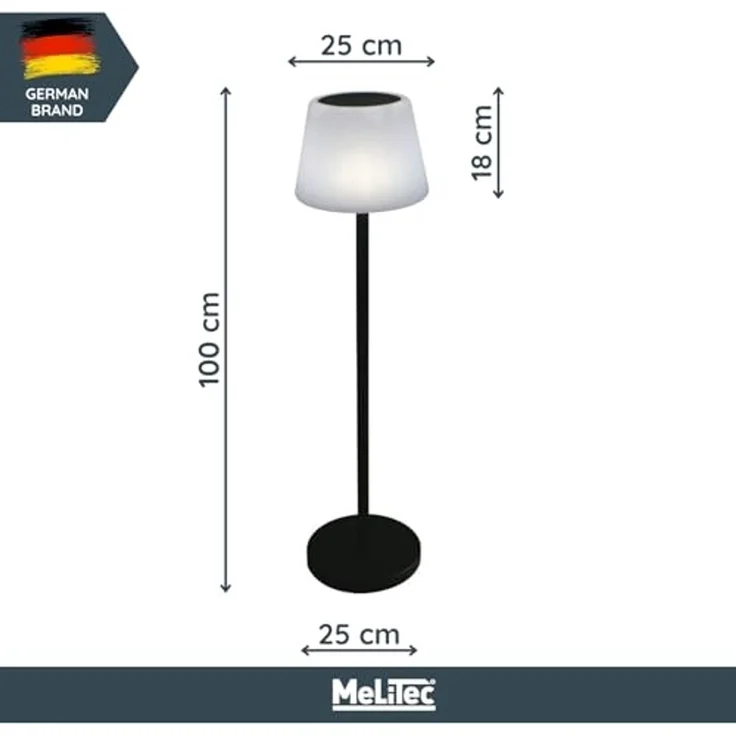 MeLiTec LED Solarleuchte Solar-Gartenleuchte SO50, LED wechselbar, warmweiß, Solar-Lampe Lounge-Licht, Outdoor-Leuchte Farbwechsel, auch Tischlampe – Bild 6
