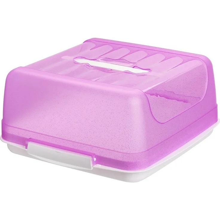 Engelland Kuchentransportbox Kuchenbox mit transparentem Deckel, Kunststoff, (Vorteils-Set, 1-tlg, sicheres Transportieren), mit Tragegriff und Klickverschluss, BPA-frei, rechteckig, Kunststoff