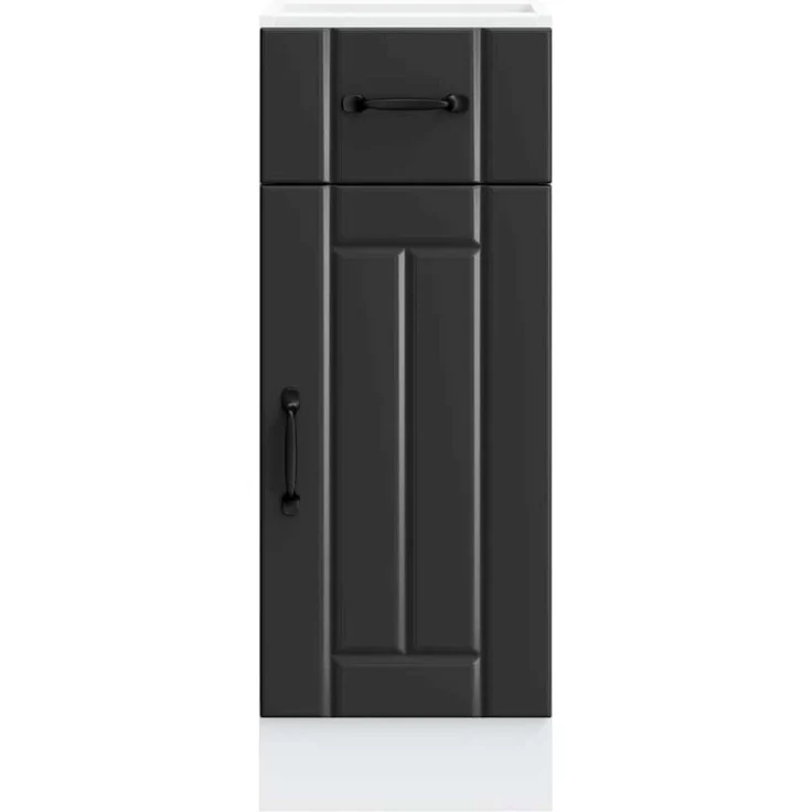vidaXL Küchen-Unterschrank Lucca Schwarz Holzwerkstoff 853698 – Bild 5