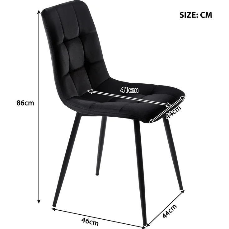 Essgruppe 5-tlg, Esstisch 140x80x75 cm Grau Marmor & 4 schwarze Samtstühle – Bild 10
