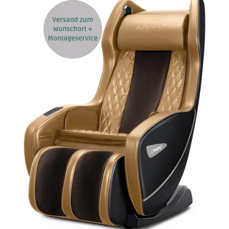 NAIPO Massagesessel, Massagestuhl mit Liegeposition, Bluetooth, Platzsparend