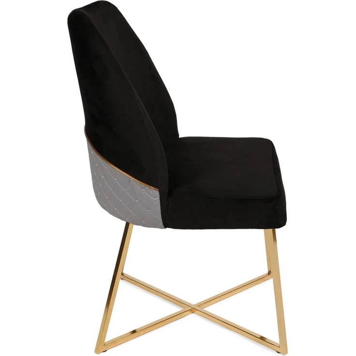 Skye Decor 'Madrid 911 V4' Stuhlset (4-teilig), Gold / Schwarz, 50 x 90 x 49 cm – Bild 4