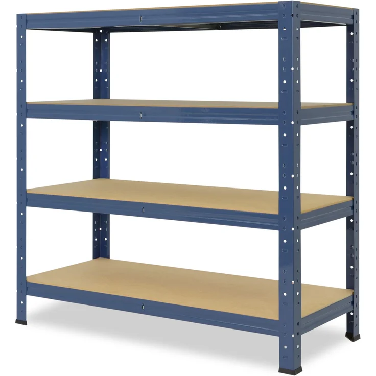 shelfplaza HOME 90x40x30 cm Schwerlastregal in blau mit 4 Böden und 175 kg Traglast pro Boden – Bild 5