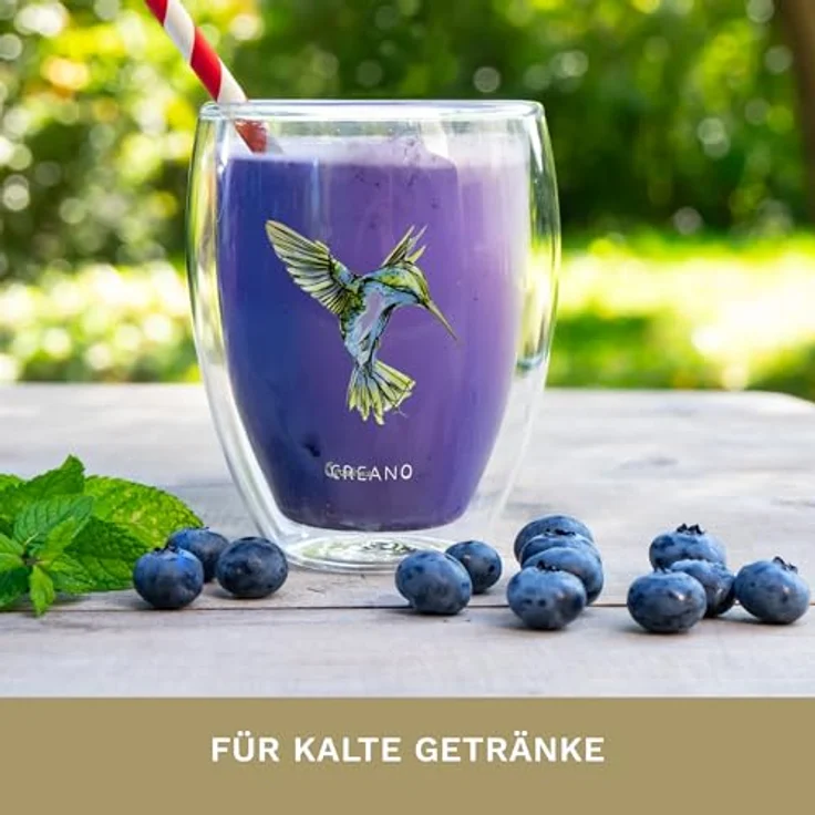Creano Teeglas Thermo-Glas Hummi in Blau, Borosilikatglas, 1-teilig – Bild 6