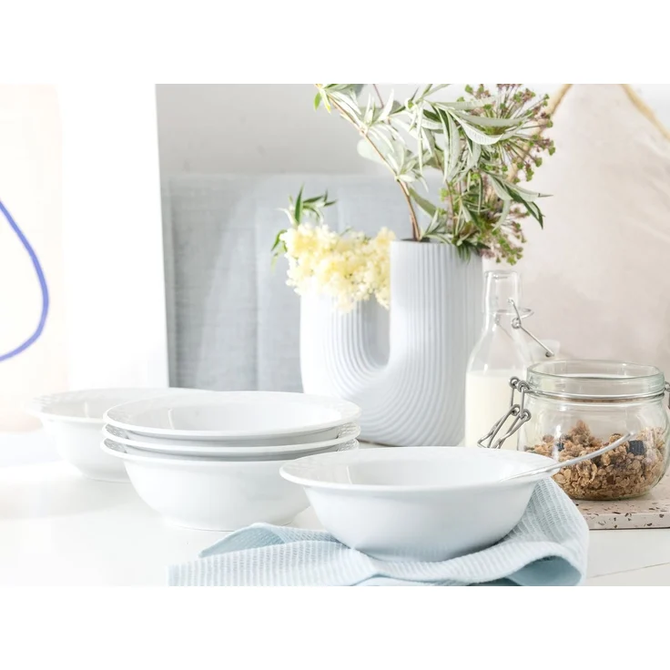 CreaTable Müslischale Polo, Schalen-Set, 6-tlg, Porzellan, (Set, 6-tlg), Europäische Spitzenqualität, Manufakturstil, Ausdrucksstarkes Relief – Bild 3